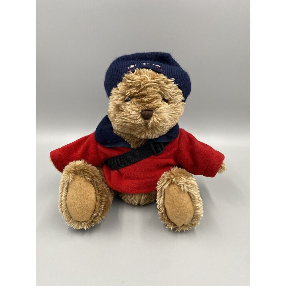 Aeropostale Teddy Bear Plush 10” Stuffed Animal w/Red Shirt & Blue Bag Backpack